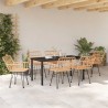 Ensemble de salle à manger pour jardin 7 pcs Marron 614074614074
