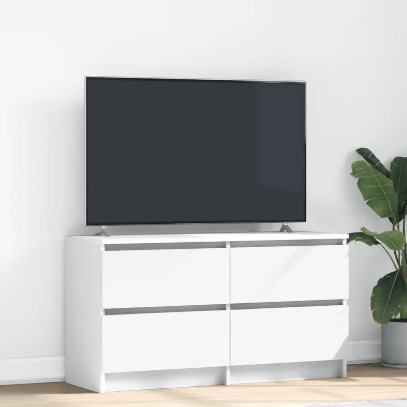 Meuble TV blanc 100x35x54 cm bois d'ingénierie 614075614075
