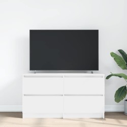 Meuble TV blanc 100x35x54 cm bois d'ingénierie 614075614075