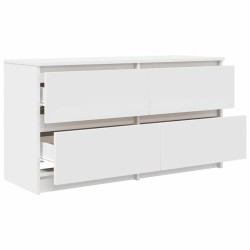 Meuble TV blanc 100x35x54 cm bois d'ingénierie 614075614075