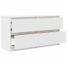 Meuble TV blanc 100x35x54 cm bois d'ingénierie 614075614075