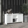 Meuble TV Blanc 102x37,5x52,5 cm Bois d'ingénierie 614076614076
