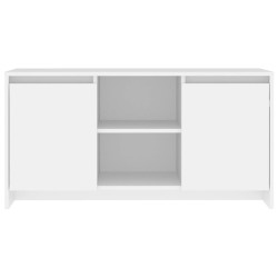 Meuble TV Blanc 102x37,5x52,5 cm Bois d'ingénierie 614076614076