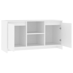 Meuble TV Blanc 102x37,5x52,5 cm Bois d'ingénierie 614076614076