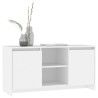Meuble TV Blanc 102x37,5x52,5 cm Bois d'ingénierie 614076614076