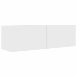 Meuble TV Blanc 100x30x30 cm Bois d’ingénierie 614077614077