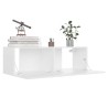 Meuble TV Blanc 100x30x30 cm Bois d’ingénierie 614077614077