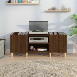 Armoire à disques chêne marron 121x38x48 cm bois d'ingénierie 614080614080