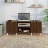 Armoire à disques chêne marron 121x38x48 cm bois d'ingénierie 614080614080