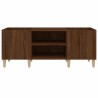 Armoire à disques chêne marron 121x38x48 cm bois d'ingénierie 614080614080