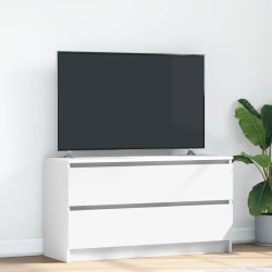 Meuble TV blanc 100x35x54 cm bois d'ingénierie 614081614081