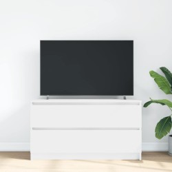 Meuble TV blanc 100x35x54 cm bois d'ingénierie 614081614081