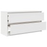 Meuble TV blanc 100x35x54 cm bois d'ingénierie 614081614081
