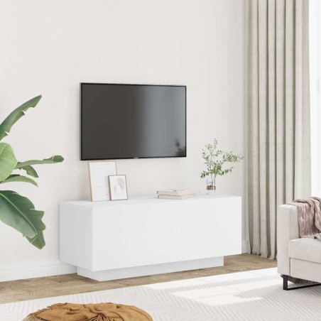 Meuble TV Blanc 100x35x40 cm Bois d'ingénierie 614082614082