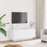Meuble TV Blanc 100x35x40 cm Bois d'ingénierie 614082614082