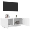 Meuble TV Blanc 100x35x40 cm Bois d'ingénierie 614082614082