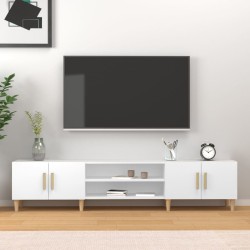 Meuble TV Blanc 180x31,5x40 cm Bois d'ingénierie 614085614085