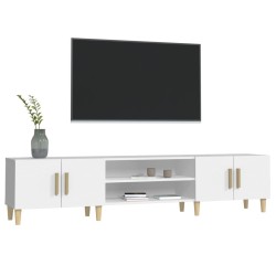 Meuble TV Blanc 180x31,5x40 cm Bois d'ingénierie 614085614085