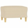 Fauteuil avec repose-pied Crème 60 cm Tissu 614089614089