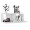 Meuble TV Blanc 80x30x30 cm Bois d'ingénierie 614090614090