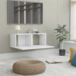 Meuble TV Blanc 80x30x30 cm Bois d'ingénierie 614090614090