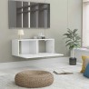 Meuble TV Blanc 80x30x30 cm Bois d'ingénierie 614090614090