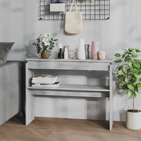 Table console Sonoma gris 102x30x80 cm Bois d'ingénierie 614094614094