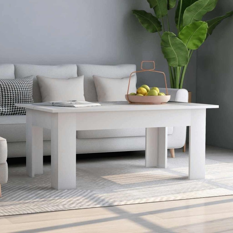 Table basse Blanc 100x60x42 cm Bois d'ingénierie 614096614096