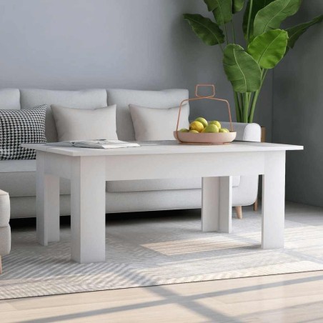 Table basse Blanc 100x60x42 cm Bois d'ingénierie 614096614096