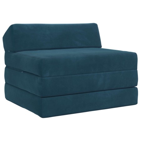 Canapé-lit pliable Bleu 200 x 70 x 10 cm Velours 614108614108