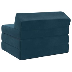 Canapé-lit pliable Bleu 200 x 70 x 10 cm Velours 614108614108