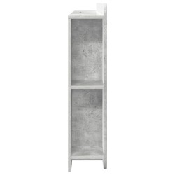Cabinet de Tête de Lit Gris béton Bois d'ingénierie 614109614109