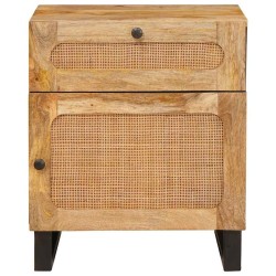 Cabinet de chevet Naturel 50 x 33 x 60 cm Bois de mangue massif 614115614115