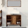 Cabinet de salle de bain avec porte Bois Ancien 80 x 33 x 60 cm 614116614116