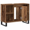 Cabinet de salle de bain avec porte Bois Ancien 80 x 33 x 60 cm 614116614116