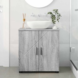 Cabinet de salle de bain avec porte Gris Sonoma 61 x 35 x 64 cm 614117614117