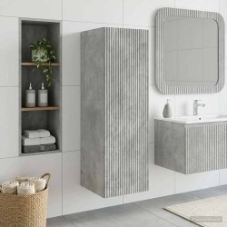 Cabinet de Salle de Bain Mural Gris béton 33 x 34,5 x 100 cm 614120614120