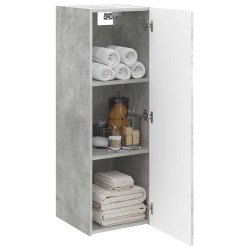 Cabinet de Salle de Bain Mural Gris béton 33 x 34,5 x 100 cm 614120614120