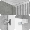 Cabinet de Salle de Bain Mural Gris béton 33 x 34,5 x 100 cm 614120614120