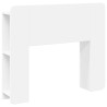 Cabinet de Tête de Lit avec stockage Blanc Bois d'ingénierie 614122614122