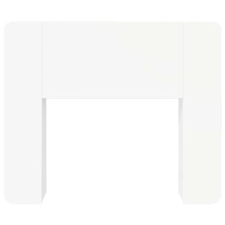 Cabinet de Tête de Lit avec stockage Blanc Bois d'ingénierie 614122614122