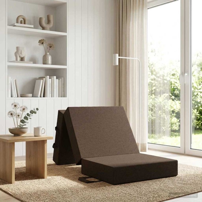 Canapé-lit pliable 90 x 63 x 45 cm Taupe 614126614126