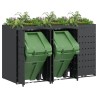 Rangement de poubelle à roulettes pour 3 poubelles Anthracite 614127614127