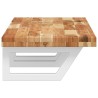 Étagère de vasque murale acier et bois massif d'acacia 614130614130