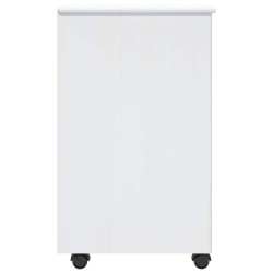 Cabinet roulant Blanc 34 x 39 x 65,5 cm Bois de Pin Massif 614135614135