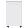 Cabinet roulant Blanc 34 x 39 x 65,5 cm Bois de Pin Massif 614135614135