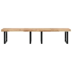 Étagère de vasque murale acier et bois massif d'acacia 614137614137