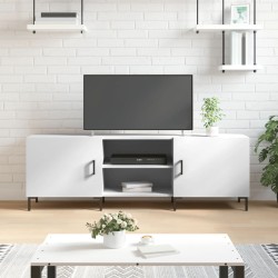 Meuble TV blanc 150x30x50 cm bois d'ingénierie 614138614138