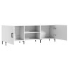 Meuble TV blanc 150x30x50 cm bois d'ingénierie 614138614138