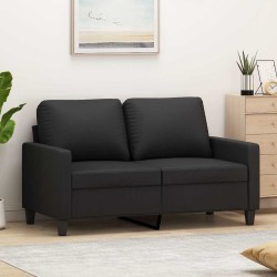 Canapé à 2 places Noir 120 cm Similicuir 614141614141